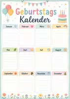 Vorschau - Poster - Geburtstagskalender (2 Varianten) - Deckblatt