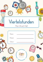 Vorschau - Arbeitsblätter - Uhrzeit - Viertelstunden - Deckblatt
