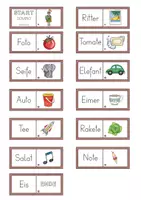 Vorschau - Spiele - Lesedomino - 1. KLASSE KARIBU - Buchstaben O bis EI - Seite 1