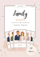 Vorschau - Spiele - Family – 24 Bildkarten mit Stammbaum | Deutsch–Englisch - Deckblatt