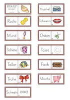 Vorschau - Spiele - Lesedomino - 1. KLASSE KARIBU - Buchstaben O bis SCH - Seite 1