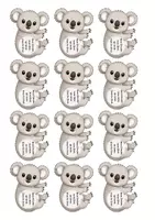 Vorschau - Bildkarten - Gruß zum Schuljahresbeginn - Set1 🐨🦉🐼 - Seite 1