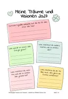 Vorschau - Arbeitsblätter - Neujahrswünsche zum Jahresstart 2027: Meine Träume und Visionen (Neujahr) - Seite 1
