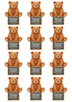 Vorschau - Bildkarten - Gruß zum Schuljahresbeginn - Set 2 🐻🐼🐒 - Seite 1