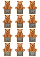 Vorschau - Bildkarten - Gruß zum Schuljahresbeginn - Set 2 🐻🐼🐒 - Seite 2