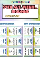 Vorschau - Arbeitsblätter - Steh auf, wenn… Biologie – Kennenlernspiel & Bewegungsspiel für die erste Biologiestunde | 32 Karten, sofort einsetzbar - Deckblatt
