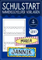Vorschau - Arbeitsblätter - Namensschilder Vorlagen - Schulstart Mittelstufe - Deckblatt
