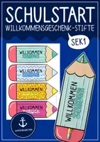 Vorschau - Anderer Materialtyp - Willkommensgruß Stifte - Schulstart Geschenk Sek 1 - Deckblatt