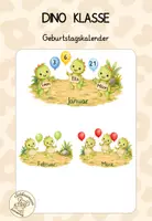 Vorschau - Bildkarten - Dinoklasse Geburtstagskalender - Deckblatt