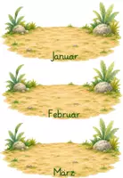 Vorschau - Bildkarten - Dinoklasse Geburtstagskalender - Seite 1