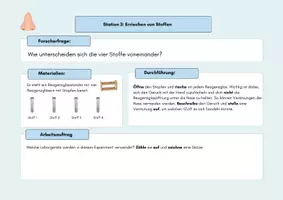 Vorschau - Stationenlernen - Stoffeigenschaften Klasse 7/8 – 7 Schülerexperimente im Stationenlernen | Protokolle + Lösungen - Seite 3