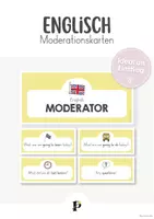 Vorschau - Aufgabenkarten - Englisch-Moderationskarten - Deckblatt