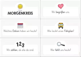 Vorschau - Aufgabenkarten - Morgenkreis - Moderationskarten - Seite 2