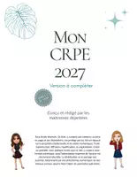 Aperçu - Outils du professeur - Planner CRPE 2027 version 2nd et 3e concours - Page de couverture