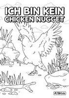 Vorschau - Mal- und Bastelvorlagen - Kostenlos: Ausmalbild "Kein Chicken Nugget" - Deckblatt