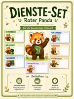 Vorschau - Poster - Klassenraumgestaltung: Dienste "Roter Panda" - Deckblatt