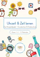 Vorschau - Arbeitsblätter - Uhrzeit - KOMPLETTDATEI - Deckblatt