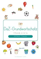 Vorschau - Arbeitsblätter - DaZ - Grundwortschatz - verschiedene Themen - Deckblatt