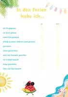 Vorschau - Arbeitsblätter - Meine Sommerferien – Ferienbericht & Schreibanlass für die Grundschule - Seite 2