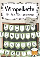 Vorschau - Anderer Materialtyp - Wimpelkette Sachunterricht - Deckblatt