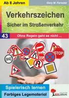 Vorschau - Arbeitsblätter - Verkehrszeichen – Sicher im Straßenverkehr | Sachunterricht Klasse 3-6 Grundschule Legematerial | Verkehrserziehung, Gebotsschilder, Verbotsschilder, Ampel, Montessori, Legestern | Kopiervorlagen Bastelvorlage - Deckblatt