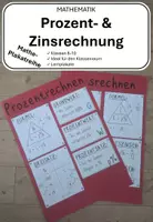 Vorschau - Poster - Lernplakate Prozent- und Zinsrechnung - Klassen 8-10 - Deckblatt