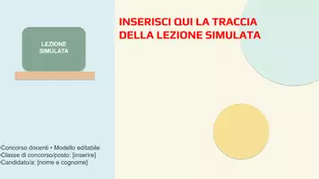 anteprima - Materiale di supporto/inclusione - Modello editabile lezione simulata ppt concorsi, neoimmessi - Pagina 1