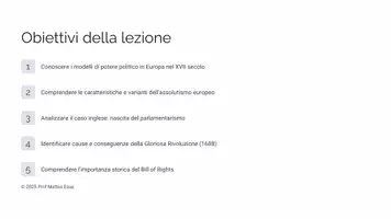 anteprima - Presentazioni / Lavagne - L'Assolutismo e i Modelli di potere nel '600 - Pagina 1