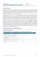 Vorschau - Arbeitsblätter - Arbeitsblatt Biologie Klasse 8 - Pubertät und körperliche Entwicklung - Deckblatt