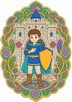 Vorschau - Mal- und Bastelvorlagen - Ritter und Burgen Mandala Ausmalbilder | Geschichte und Kulturen | 15 Malvorlagen - Seite 1