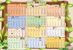 Aperçu - Apprentissages en autonomie - Calendrier 2026-2027 (Wallonie-Bruxelles) - Page de couverture