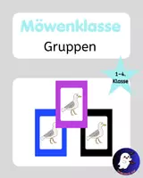 Vorschau - Präsentationen/Tafelbilder - Möwenklasse Gruppeneinteilung Gruppen Grundschule - Deckblatt