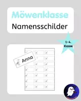 Vorschau - Poster - Möwenklasse Namensschilder Sticker Grundschule - Deckblatt