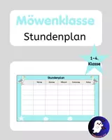 Vorschau - Anderer Materialtyp - Stundenplan – Möwenklasse | Grundschule - Deckblatt
