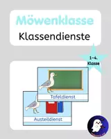 Vorschau - Poster - Klassendienste Möwenklasse Grundschule - Deckblatt