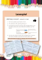 Vorschau - Spiele - Deutsch: Lesespiel mit Bewegungen - Deckblatt