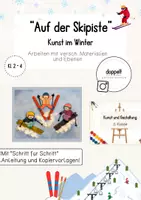 Vorschau - Stundenentwürfe - "Auf der Skipiste" | Kunst im Winter (Klasse 2-4) - Deckblatt