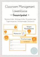Vorschau - Poster - Gesamtpaket Löwenklasse Classroom Management - Deckblatt