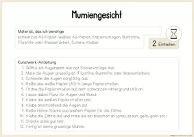 Vorschau - Stundenentwürfe - "Mumiengesicht" | Kunst zu Halloween (Klasse 3-4) - Seite 3