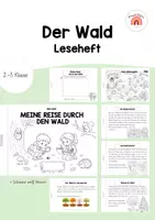 Vorschau - Arbeitsblätter - Lesebegleitheft: Eine Reise durch den Wald - Deckblatt
