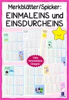 Vorschau - Unterrichtsreihen - Materialpaket: Trainingsheft Teilen mit Rest und Spicker/Merkblätter zum Einmaleins und Einsdurcheins - Seite 1