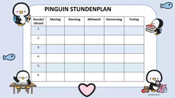 Vorschau - Anderer Materialtyp - Stundenplan (Pinguin) als PDF und PowerPoint - Seite 3