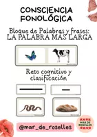 Vista previa - Juegos / Gamificación - CAST Conciencia Fonológica: La palabra más larga - Portada