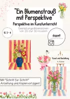 Vorschau - Stundenentwürfe - "Blumenstrauß mit Perspektive" | Kunst im Frühling (Klasse 3-4) - Deckblatt