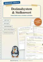 Vorschau - Arbeitsblätter - Dezimalsystem & Stellenwert Klasse 5 – Arbeitsblätter - Deckblatt