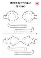 Vista previa - Manualidades / Dibujos para colorear - Pack de manualidades gafas divertidas - página 2