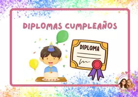 Vista previa - Manualidades / Dibujos para colorear - DIPLOMAS CUMPLEAÑOS - página 1