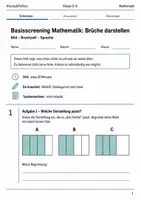 Vorschau - Arbeitsblätter - Brüche darstellen Basisscreening Klasse 5–6 - Deckblatt
