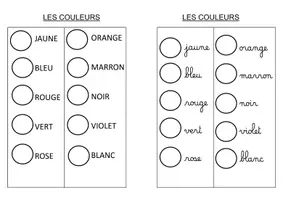 Aperçu - Fiches - outil classeur couleurs capitale cursive - Page de couverture