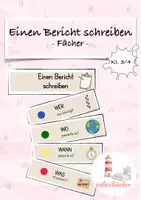 Vorschau - Arbeitsblätter - Bericht schreiben Fächer (Kl. 3/4) - Deckblatt